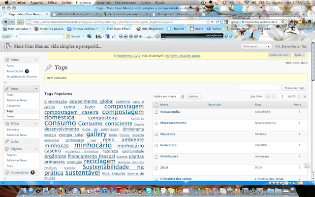 limpeza de tags depois